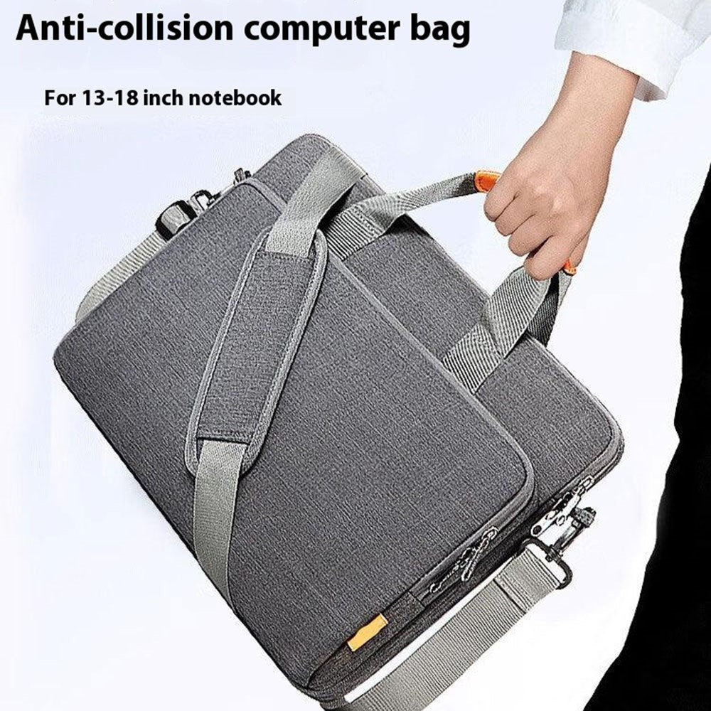 For 15.6 inch Shoulder Laptop Bag Business Style Multi-Functional Notebook Sleeve Bag with Air Cushion Protection