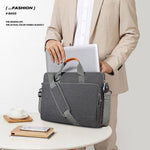 For 15.6 inch Shoulder Laptop Bag Business Style Multi-Functional Notebook Sleeve Bag with Air Cushion Protection