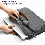 For 15.6 inch Shoulder Laptop Bag Business Style Multi-Functional Notebook Sleeve Bag with Air Cushion Protection