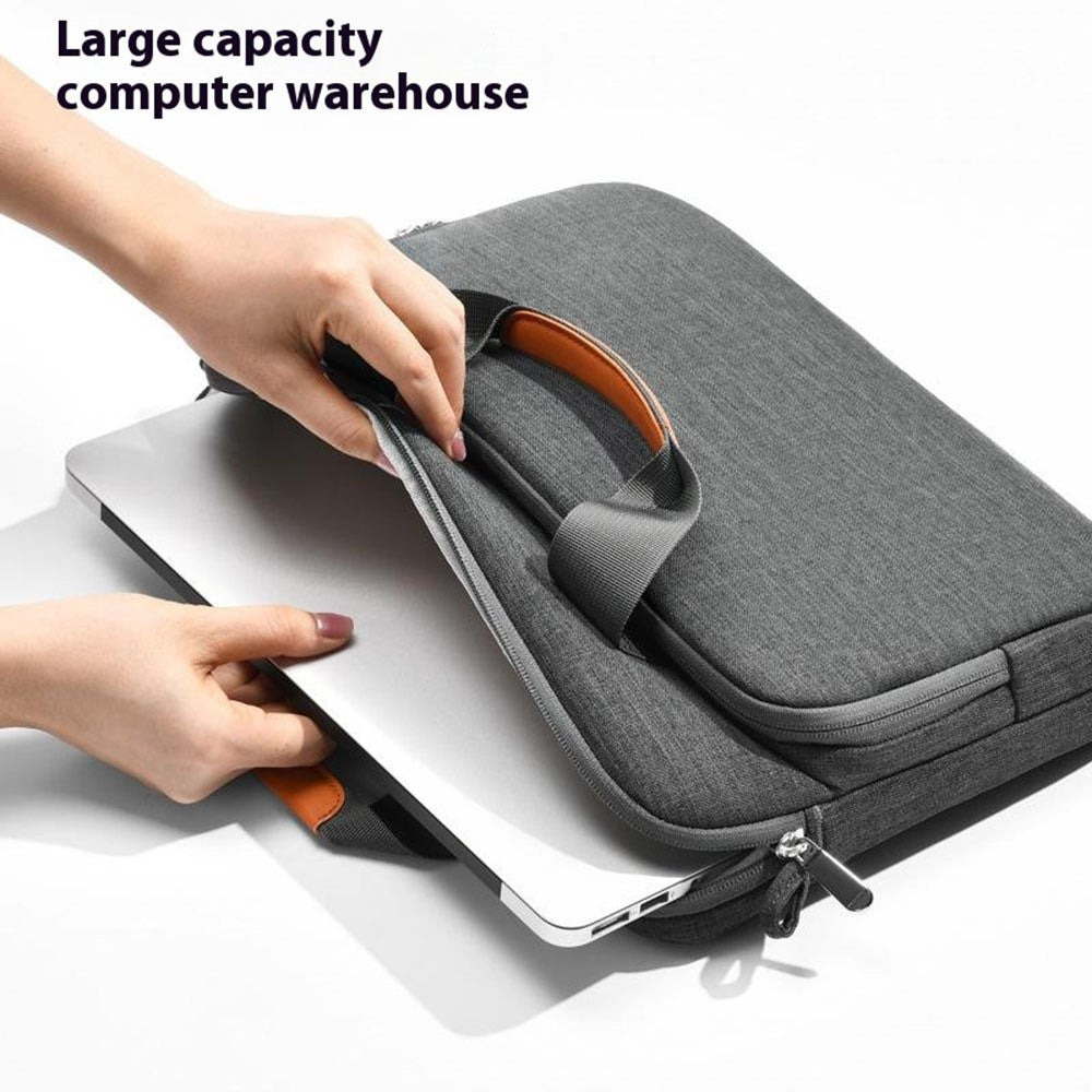 For 15.6 inch Shoulder Laptop Bag Business Style Multi-Functional Notebook Sleeve Bag with Air Cushion Protection