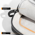 For 15.6 inch Shoulder Laptop Bag Business Style Multi-Functional Notebook Sleeve Bag with Air Cushion Protection