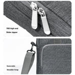 For 15.6 inch Shoulder Laptop Bag Business Style Multi-Functional Notebook Sleeve Bag with Air Cushion Protection