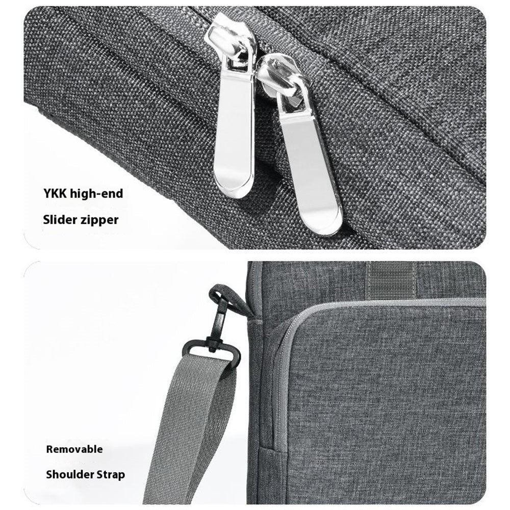 For 15.6 inch Shoulder Laptop Bag Business Style Multi-Functional Notebook Sleeve Bag with Air Cushion Protection