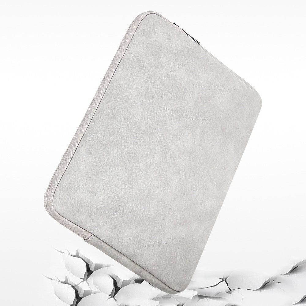 For 15.6 inch Laptop Bag PU Leather Inner Lining Scratch Resistant Water Repellent Protective Sleeve