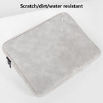 For 15.6 inch Laptop Bag PU Leather Inner Lining Scratch Resistant Water Repellent Protective Sleeve