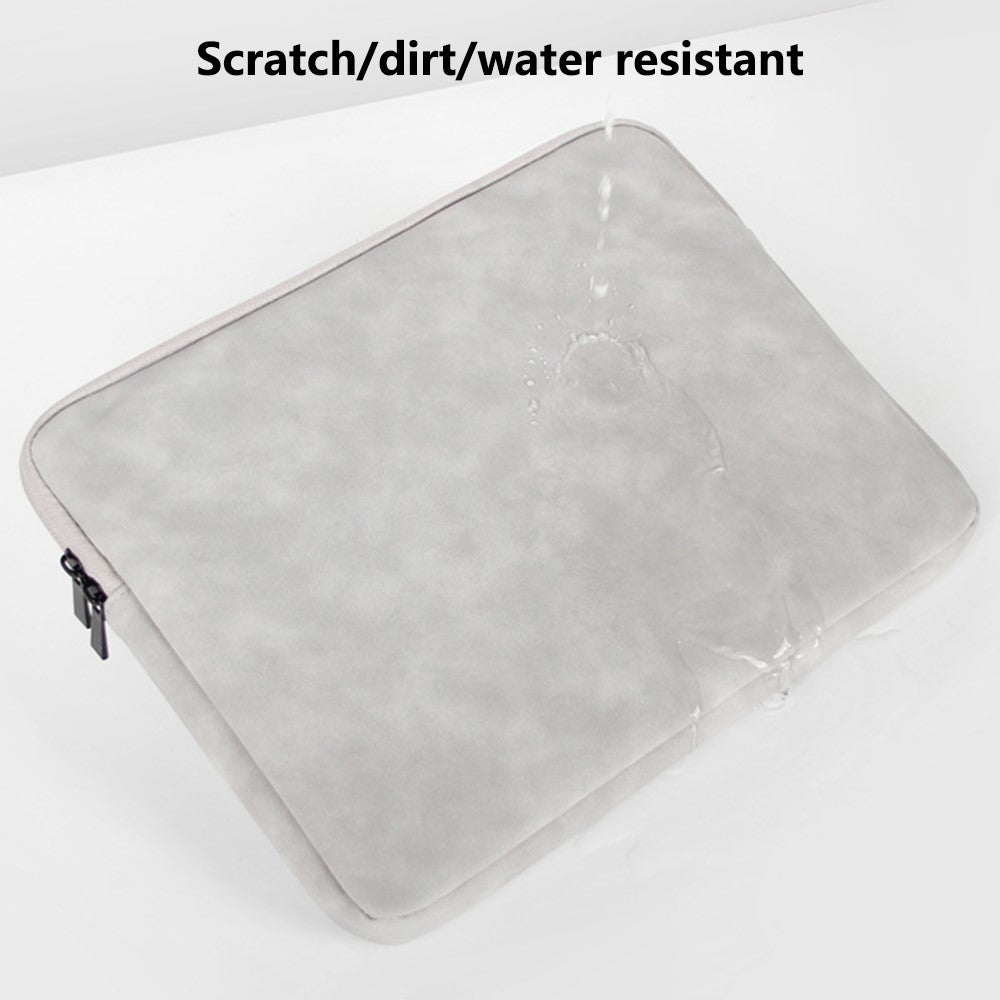For 15.6 inch Laptop Bag PU Leather Inner Lining Scratch Resistant Water Repellent Protective Sleeve