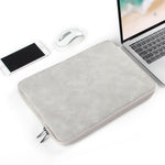 For 15.6 inch Laptop Bag PU Leather Inner Lining Scratch Resistant Water Repellent Protective Sleeve