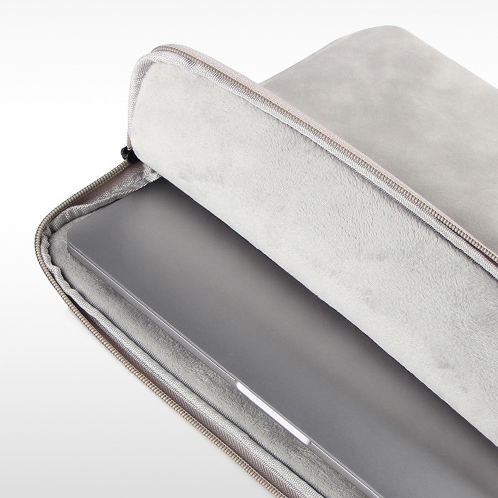 For 15.6 inch Laptop Bag PU Leather Inner Lining Scratch Resistant Water Repellent Protective Sleeve