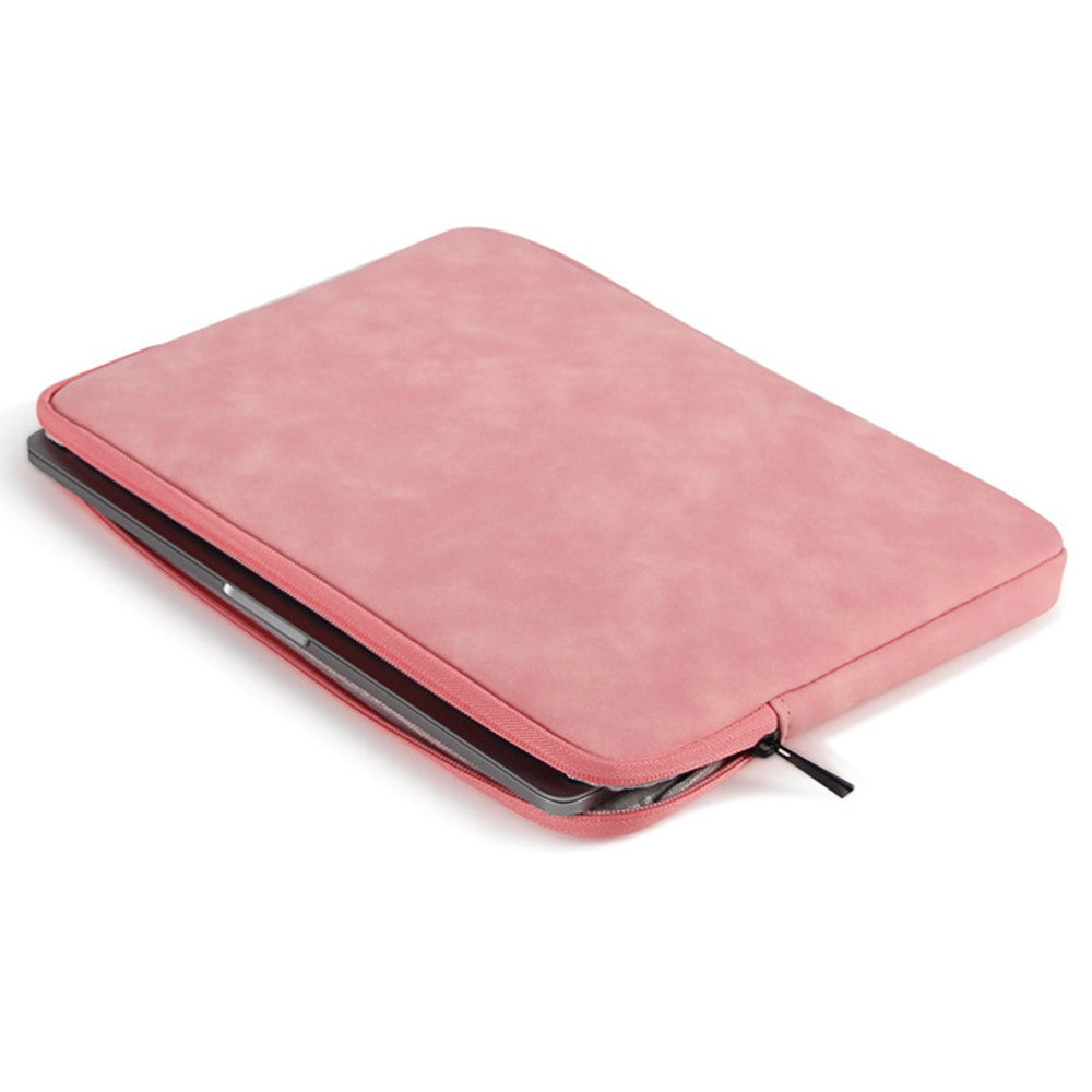 For 15.6 inch Laptop Bag PU Leather Inner Lining Scratch Resistant Water Repellent Protective Sleeve