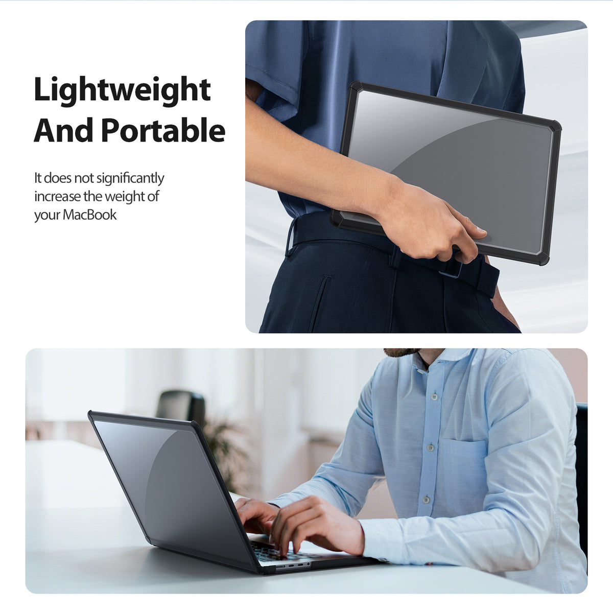 DUX DUCIS laptopetui til MacBook Pro 16 tommer (2026) A3429 A3428 / (2025) A3186 A3403 / (2024) A2991 / (2023) A2780 / (2021) A2485, ridsefast TPU-etui til bærbar computer, LCGM-serien