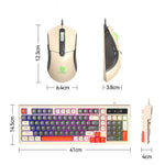 T-WOLF TF330 Wired Gaming Keyboard Mouse Combo Set 98 Keys 7200 DPI Keyboard Mouse with RGB Backlit