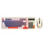 T-WOLF TF330 Wired Gaming Keyboard Mouse Combo Set 98 Keys 7200 DPI Keyboard Mouse with RGB Backlit
