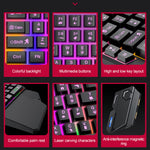T-WOLF TF950 5PCS Gaming Keyboard Mouse Set Wired 40-Key Keyboard Mouse with Stand and Adapter for Android Phone Tablet