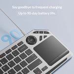 Bluetooth-compatible Wireless Keyboard with Touchpad for Laptop/Tablet/Phone Trackpad Keyboard