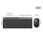 Y-FRUITFUL KM98 2.4G Wireless Keyboard Mouse Combo Set for Office Gaming with Phone Tablet Stand