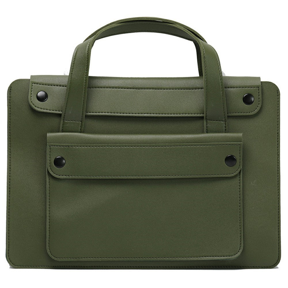 For 13.3 / 14 Inch Laptop Tote Bag Accordion Design Single Layer Pocket Large Capacity Notebook Handbag