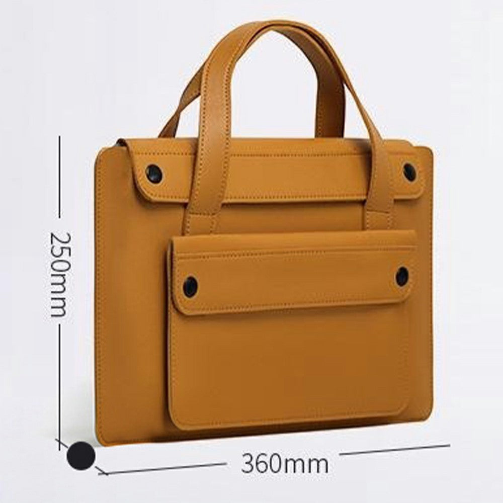 For 13.3 / 14 Inch Laptop Tote Bag Accordion Design Single Layer Pocket Large Capacity Notebook Handbag