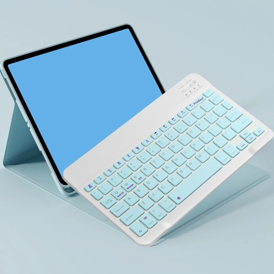 10 Tommer Trådløst Bluetooth-kompatibelt Tastatur med 12 Funktionstaster til Smartphone/Tablet/Laptop
