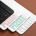 10 Tommer Trådløst Bluetooth-kompatibelt Tastatur med 12 Funktionstaster til Smartphone/Tablet/Laptop