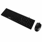 BOSSTON D5200 Business USB Wired Keyboard and Ergonomic 1000 DPI Mouse Set for Desktop Laptop