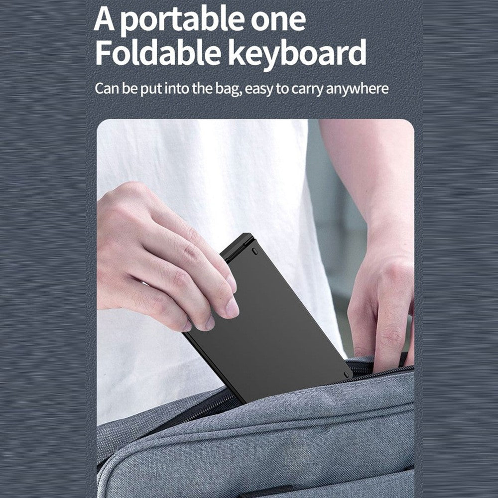 KB018 Mini bærbar foldbar Bluetooth-kompatibel trådløs tastatur 2.4G musesæt hjemmekontor computertastatur + mus