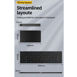 KB018 Mini bærbar foldbar Bluetooth-kompatibel trådløs tastatur 2.4G musesæt hjemmekontor computertastatur + mus