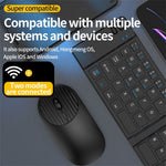 KB018 Mini bærbar foldbar Bluetooth-kompatibel trådløs tastatur 2.4G musesæt hjemmekontor computertastatur + mus