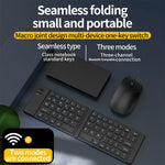 KB018 Mini bærbar foldbar Bluetooth-kompatibel trådløs tastatur 2.4G musesæt hjemmekontor computertastatur + mus
