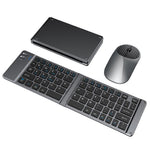 KB018 Mini bærbar foldbar Bluetooth-kompatibel trådløs tastatur 2.4G musesæt hjemmekontor computertastatur + mus
