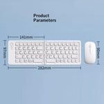 B203B Mini bærbar Bluetooth-kompatibel trådløs foldbar tastatur mus sæt genopladeligt 67 taster hjemmekontor computertastatur + mus