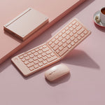 B203B Mini bærbar Bluetooth-kompatibel trådløs foldbar tastatur mus sæt genopladeligt 67 taster hjemmekontor computertastatur + mus
