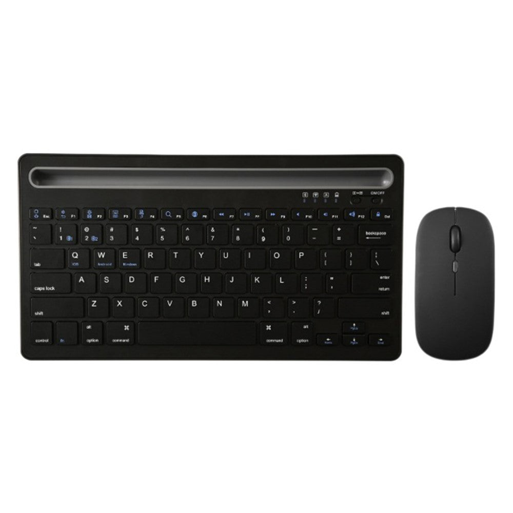 CMK108 Mini Bluetooth-compatible 2.4G Dual Mode Wireless Keyboard Mouse Set Rechargeable Keyboard Mouse Combo with Phone Tablet Stand