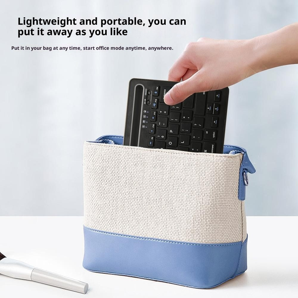 CMK108 Mini Bluetooth-compatible 2.4G Dual Mode Wireless Keyboard Mouse Set Rechargeable Keyboard Mouse Combo with Phone Tablet Stand
