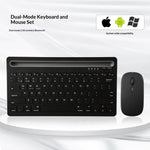 CMK108 Mini Bluetooth-compatible 2.4G Dual Mode Wireless Keyboard Mouse Set Rechargeable Keyboard Mouse Combo with Phone Tablet Stand