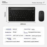 CMK108 Mini Bluetooth-compatible 2.4G Dual Mode Wireless Keyboard Mouse Set Rechargeable Keyboard Mouse Combo with Phone Tablet Stand