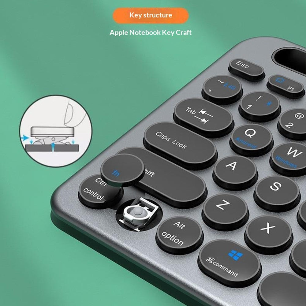 KS184 Wireless Keyboard Mouse Set Dual Mode Card Slot Scissor Switch Keyboard Mouse Combo for Computer Tablet Phone