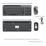 KS184 Wireless Keyboard Mouse Set Dual Mode Card Slot Scissor Switch Keyboard Mouse Combo for Computer Tablet Phone
