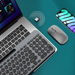 KS184 Wireless Keyboard Mouse Set Dual Mode Card Slot Scissor Switch Keyboard Mouse Combo for Computer Tablet Phone
