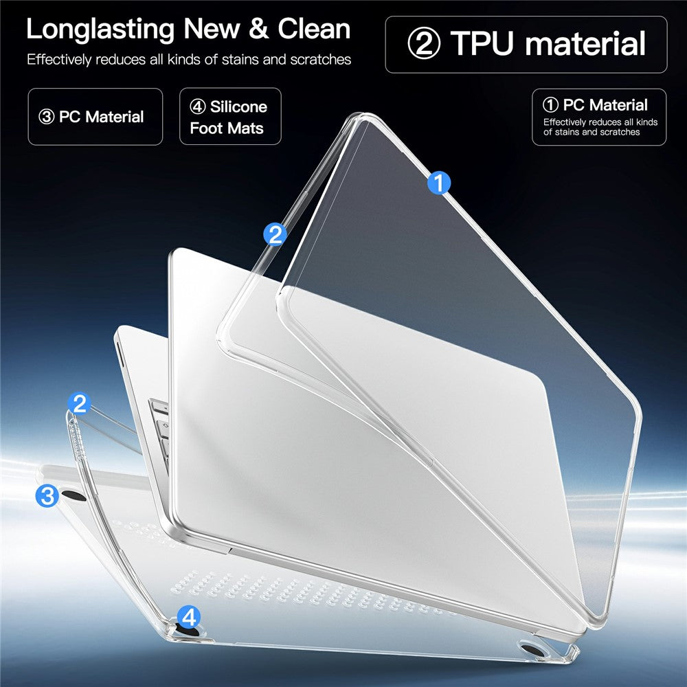 Til MacBook Neo 13 tommer (2026) Stødsikkert beskyttelsescover Mat PC + TPU Laptopcover