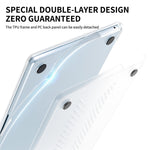 Beskyttende cover til MacBook Air 13 tommer (2026) / (2025) / (2024) / (2022) Stødsikkert mat PC + TPU laptopcover