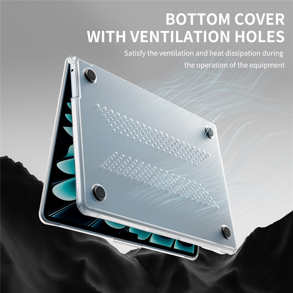 Beskyttende cover til MacBook Air 13 tommer (2026) / (2025) / (2024) / (2022) Stødsikkert mat PC + TPU laptopcover
