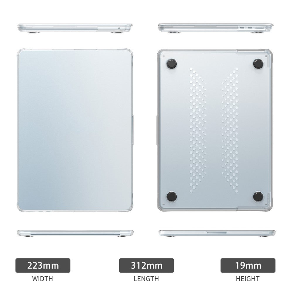 Beskyttende cover til MacBook Air 13 tommer (2026) / (2025) / (2024) / (2022) Stødsikkert mat PC + TPU laptopcover