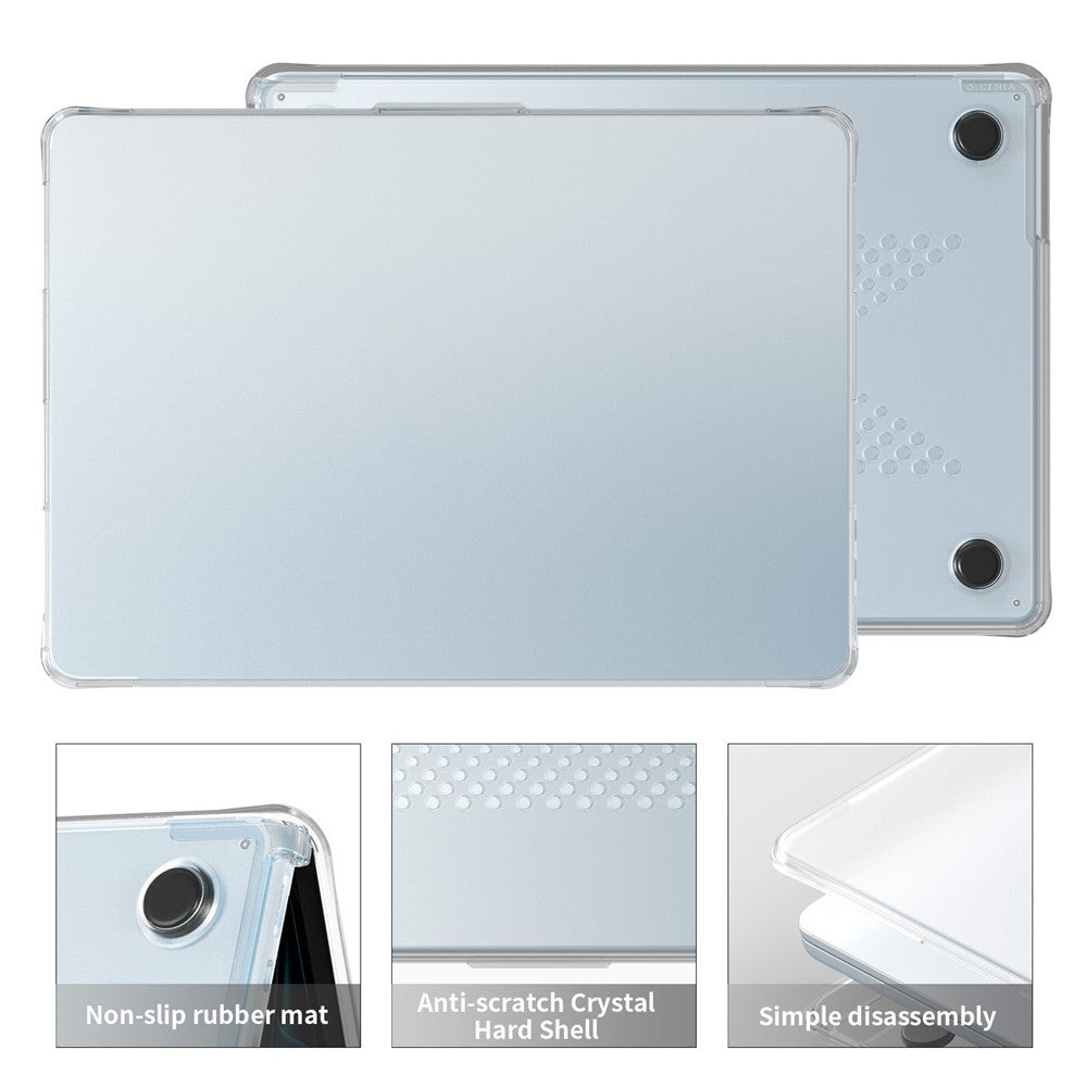 Beskyttende cover til MacBook Air 13 tommer (2026) / (2025) / (2024) / (2022) Stødsikkert mat PC + TPU laptopcover