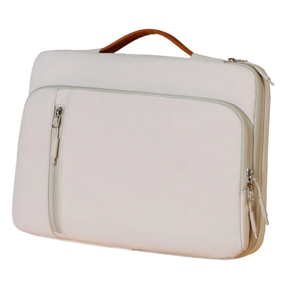 C108 Laptop Handheld Bag for 14-14.6 inch Notebook Retractable Handle Waterproof Business Protective Sleeve Bag Multi-Pocket Shockproof Carrying Case