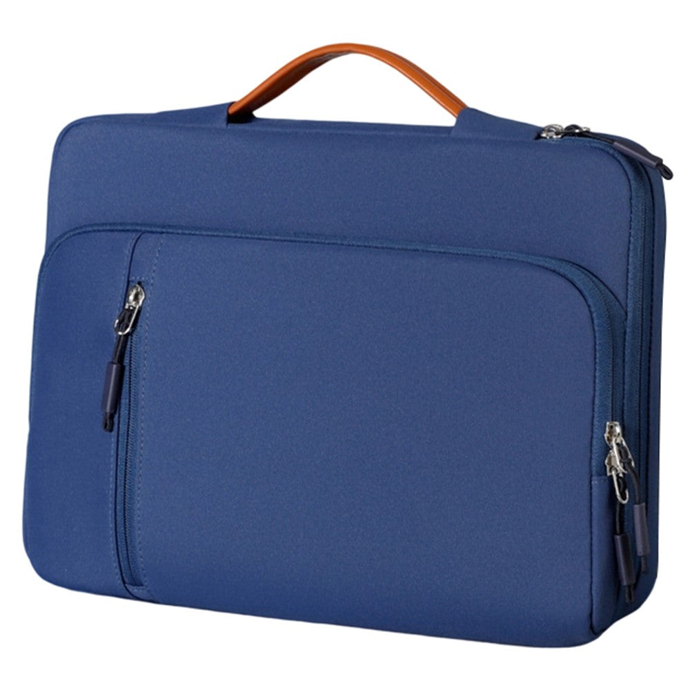 C108 Laptop Handheld Bag for 14-14.6 inch Notebook Retractable Handle Waterproof Business Protective Sleeve Bag Multi-Pocket Shockproof Carrying Case