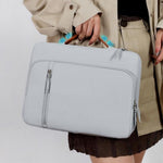 C108 Laptop Handheld Bag for 15-16.1 inch Notebook Retractable Handle Waterproof Business Protective Sleeve Bag Multi-Pocket Shockproof Carrying Case