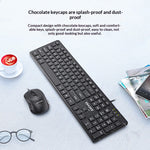 ERAZER KM301 USB Kablet Tastatur Mus Kombi 104 Taster Fuld Størrelse Tastatur 3-Niveauer DPI Mus Sæt til Kontor (Investeret af Lenovo)