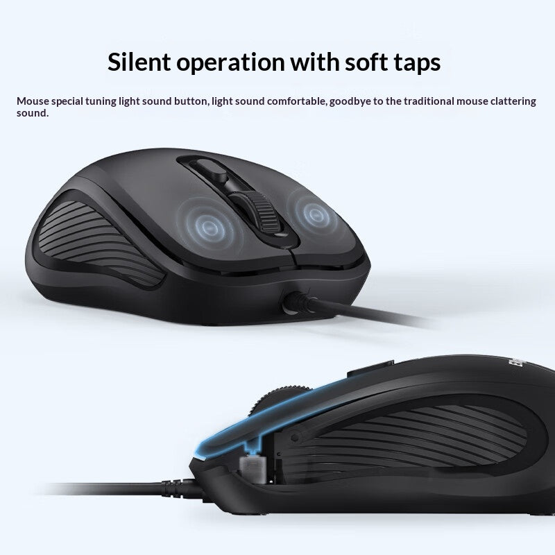 ERAZER KM301 USB Kablet Tastatur Mus Kombi 104 Taster Fuld Størrelse Tastatur 3-Niveauer DPI Mus Sæt til Kontor (Investeret af Lenovo)