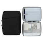 Laptop Tablet Carrying Case Organizer Bag for 11 Inch Notebook Portable Multi-Compartment Storage Travel Pouch with Handle