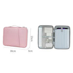 Laptop Tablet Carrying Case Organizer Bag for 11 Inch Notebook Portable Multi-Compartment Storage Travel Pouch with Handle